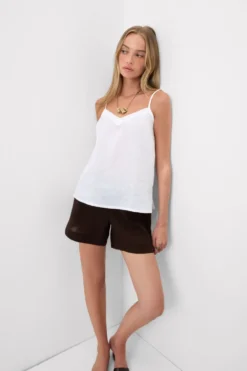 Topy|Len>Intimissimi Top zPłótna Lnianego The Pure Linen biały - 001 - biały