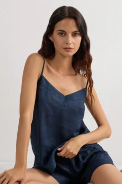 Topy|Len>Intimissimi Top zPłótna Lnianego The Pure Linen - 243j - sailor blue