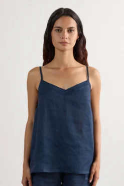 Topy|Len>Intimissimi Top zPłótna Lnianego The Pure Linen - 243j - sailor blue