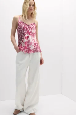 Topy|Piżamy Krótkie>Intimissimi Top z Satyny Wiskozowej Brighten Your Day z nadrukiem - 115k - stampa brighten your day