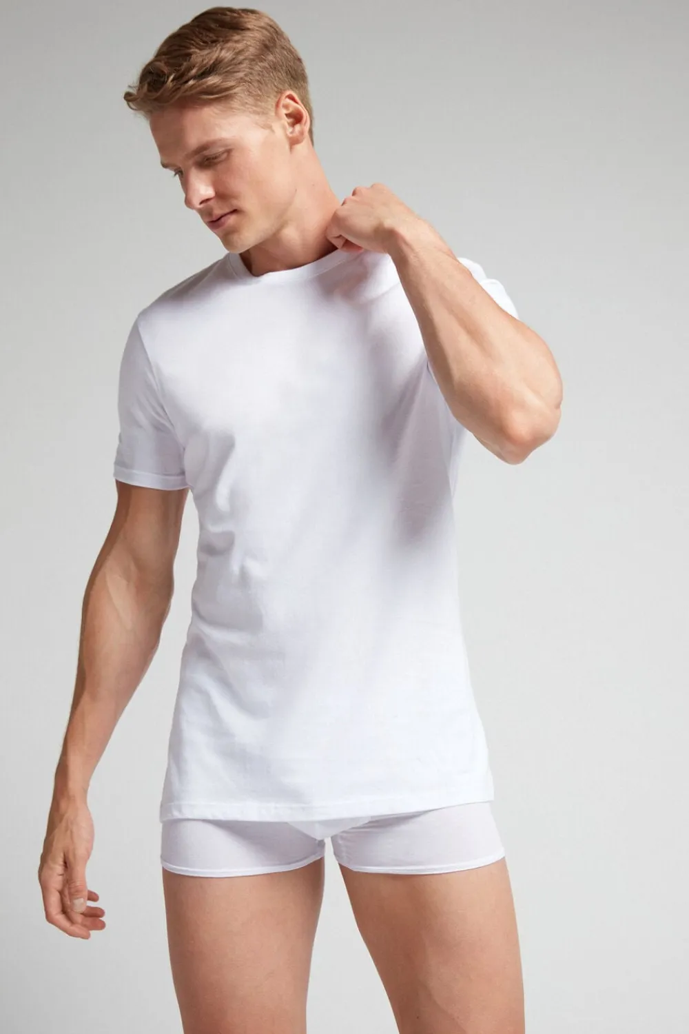 T-shirty|Bawełna Superior>Intimissimi T-shirt 100% Bawełny Superior biały - 001 - biały