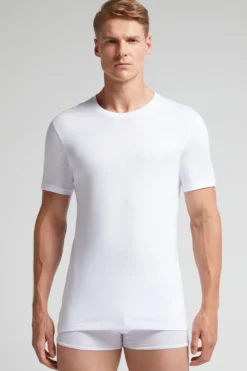 T-shirty|Bawełna Superior>Intimissimi T-shirt 100% Bawełny Superior biały - 001 - biały