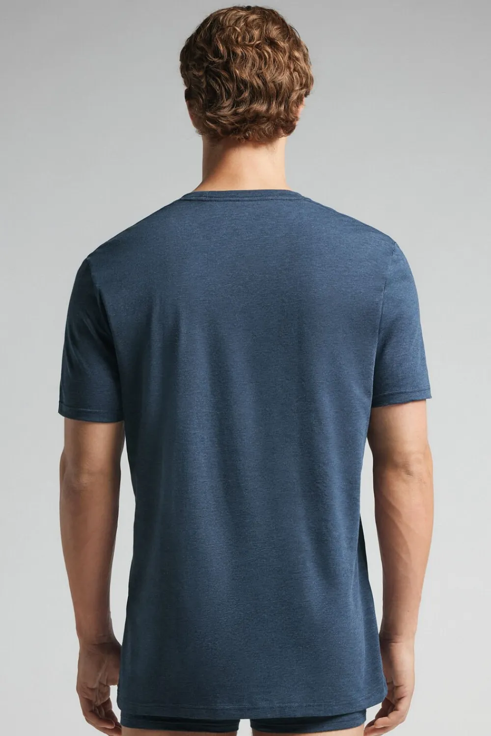 T-shirty|Bawełna Superior>Intimissimi T-shirt 100% Bawełny Superior niebieski - 3120 - blu ink melange