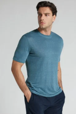 T-shirty|Len>Intimissimi T-shirt 100% Len Soft jasnoniebieski - 138k - carta da zucchero