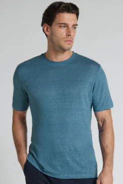 T-shirty|Len>Intimissimi T-shirt 100% Len Soft jasnoniebieski - 138k - carta da zucchero