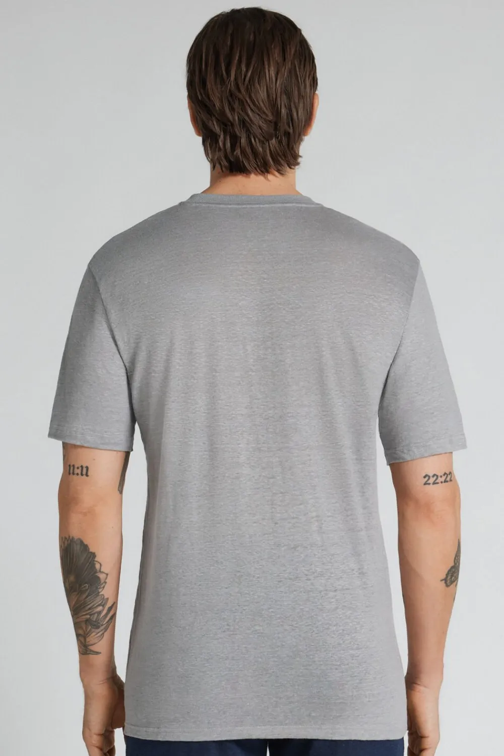 T-shirty|Len>Intimissimi T-shirt 100% Len Soft jasnoszary - 137k - grigio ghiaccio