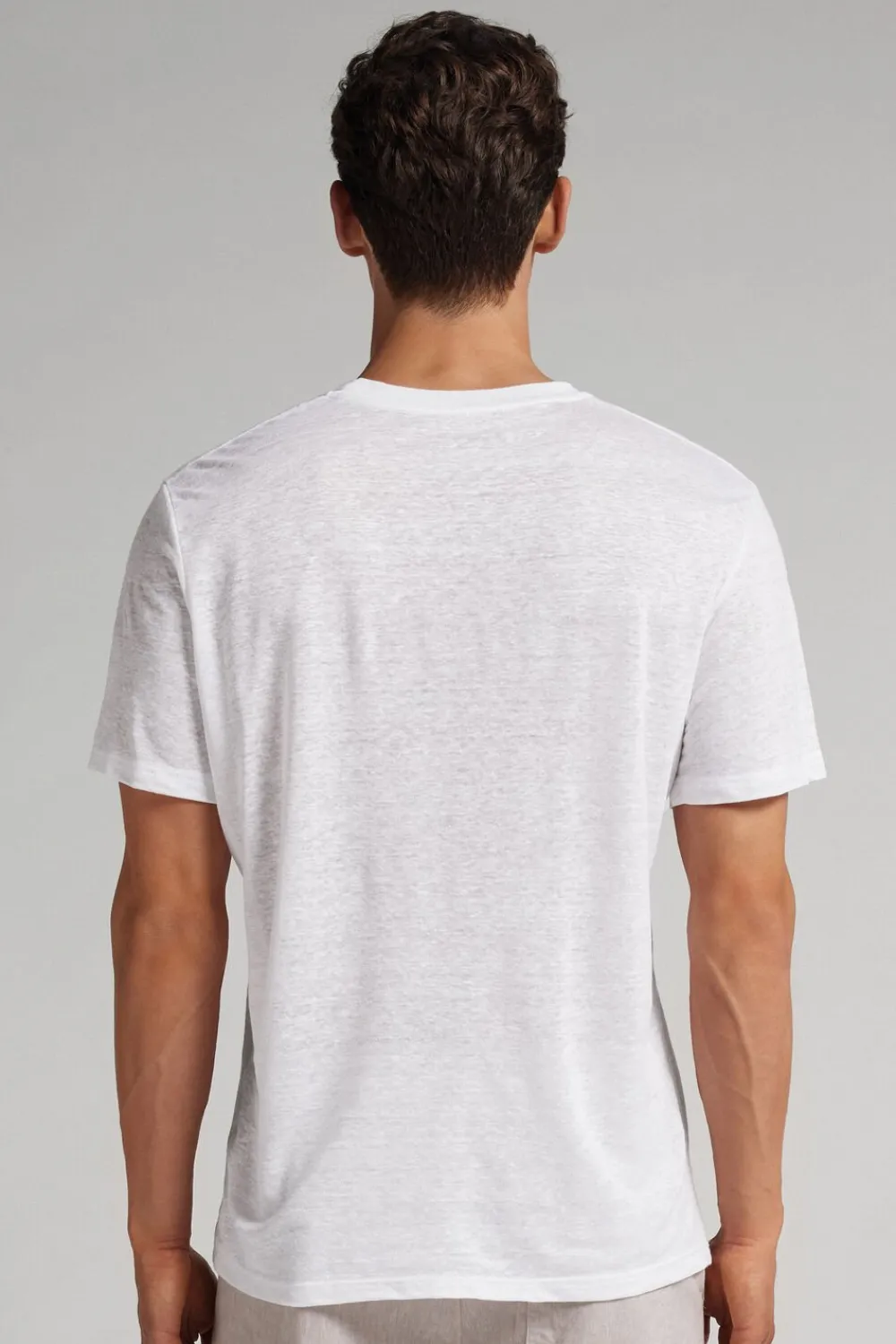T-shirty|Len>Intimissimi T-shirt 100% Len Soft biały - 001 - biały
