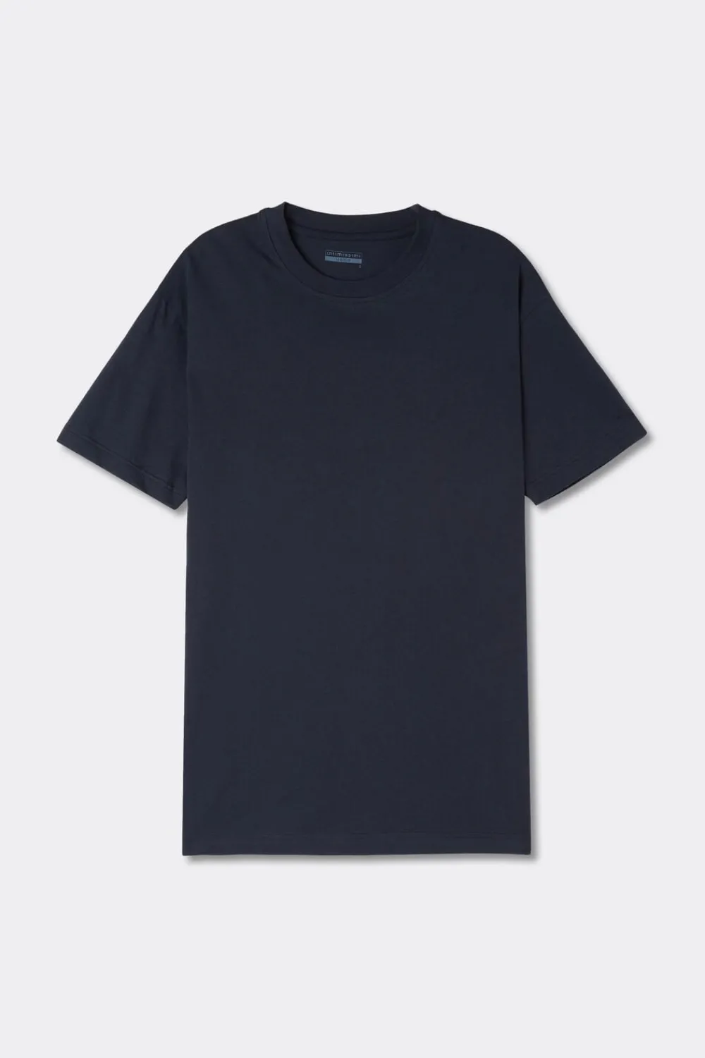 T-shirty>Intimissimi T-shirt męski z bawełny Muscle Fit niebieski - 800 - blu notte