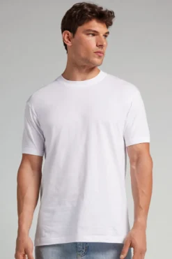 T-shirty>Intimissimi T-shirt męski z bawełny Muscle Fit biały - 001 - biały