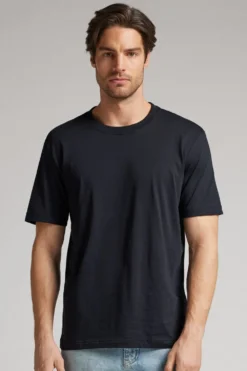 T-shirty|Bawełna Superior Extrafine>Intimissimi T-shirt o Regularnym Kroju z Bawełny Superior Extrafine czarny - 019 - czarny