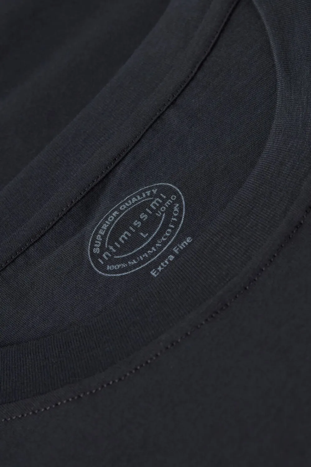 T-shirty|Bawełna Superior Extrafine>Intimissimi T-shirt o Regularnym Kroju z Bawełny Superior Extrafine czarny - 019 - czarny