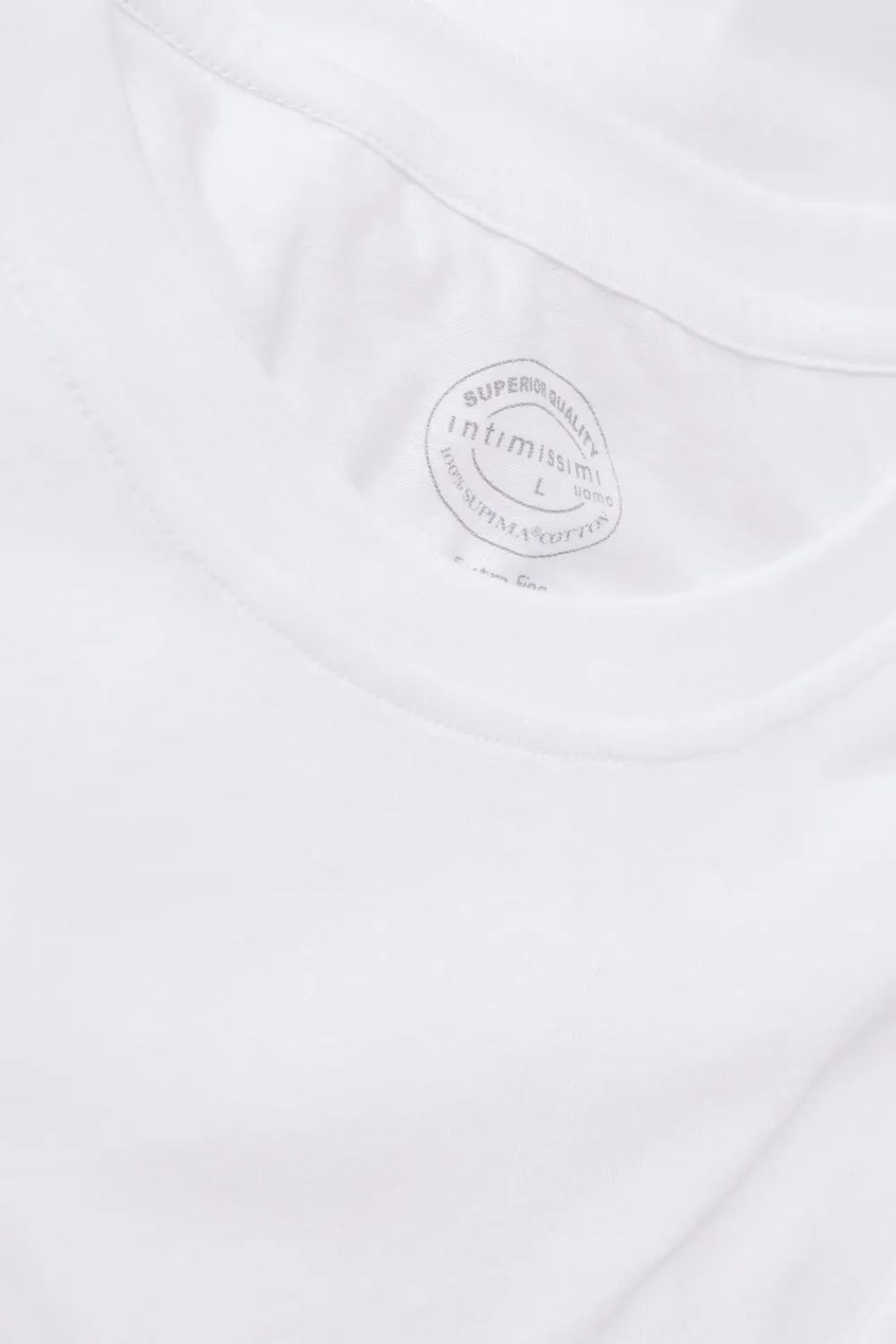 T-shirty|Bawełna Superior Extrafine>Intimissimi T-shirt o Regularnym Kroju z Bawełny Superior Extrafine biały - 001 - biały