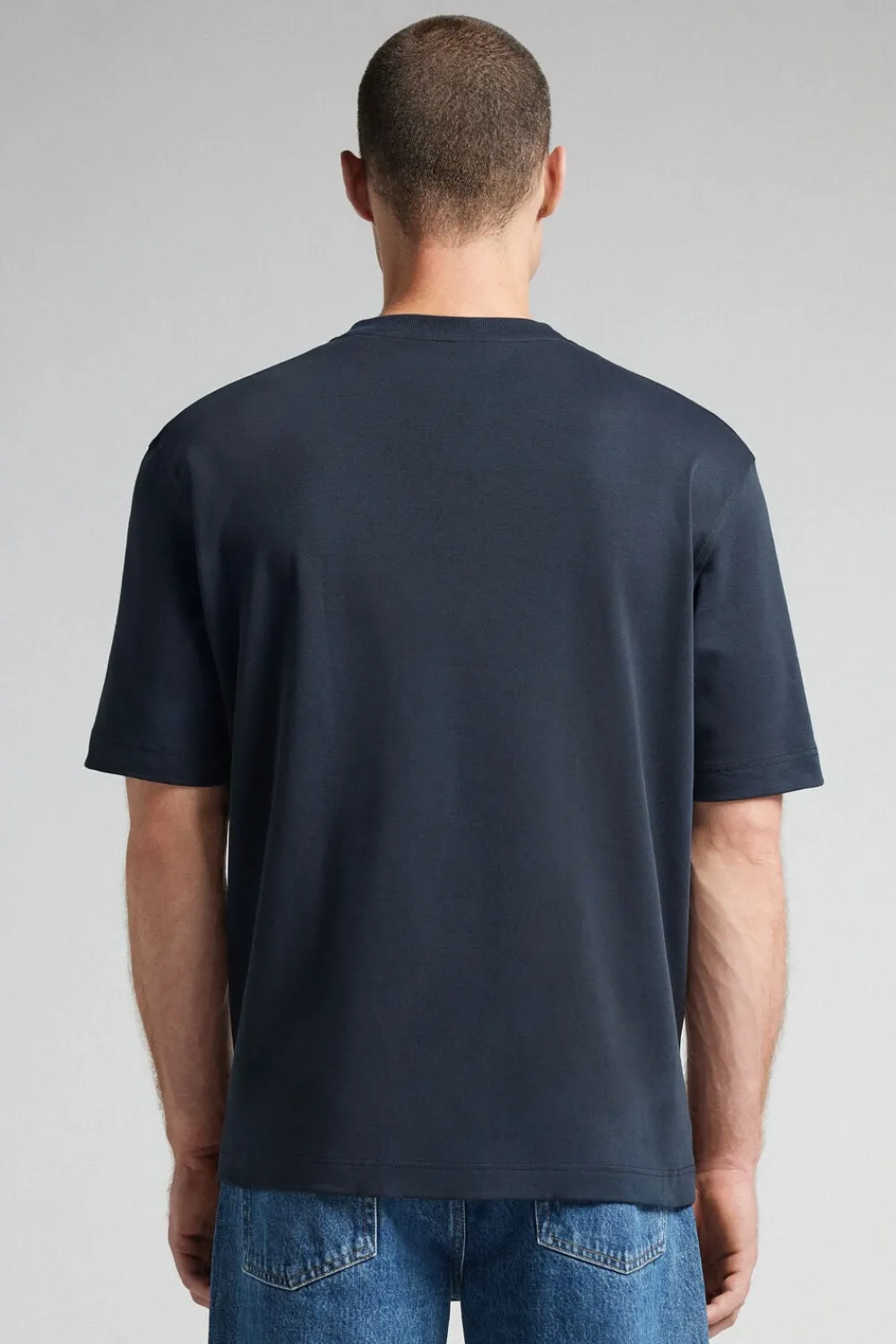 T-shirty>Intimissimi T-shirt Oversize 100% Bawełny niebieski - 800 - blu notte