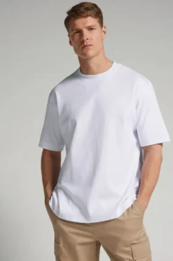T-shirty>Intimissimi T-shirt Oversize 100% Bawełny biały - 001 - biały