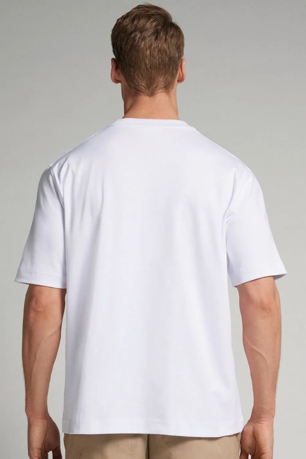 T-shirty>Intimissimi T-shirt Oversize 100% Bawełny biały - 001 - biały