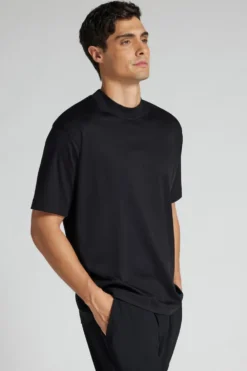 T-shirty|Merceryzowana Bawełna Filo Premium>Intimissimi T-shirt Oversize z Merceryzowanej Bawełny Superlight filo Premium czarny - 019 - czarny