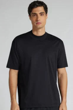 T-shirty|Merceryzowana Bawełna Filo Premium>Intimissimi T-shirt Oversize z Merceryzowanej Bawełny Superlight filo Premium czarny - 019 - czarny