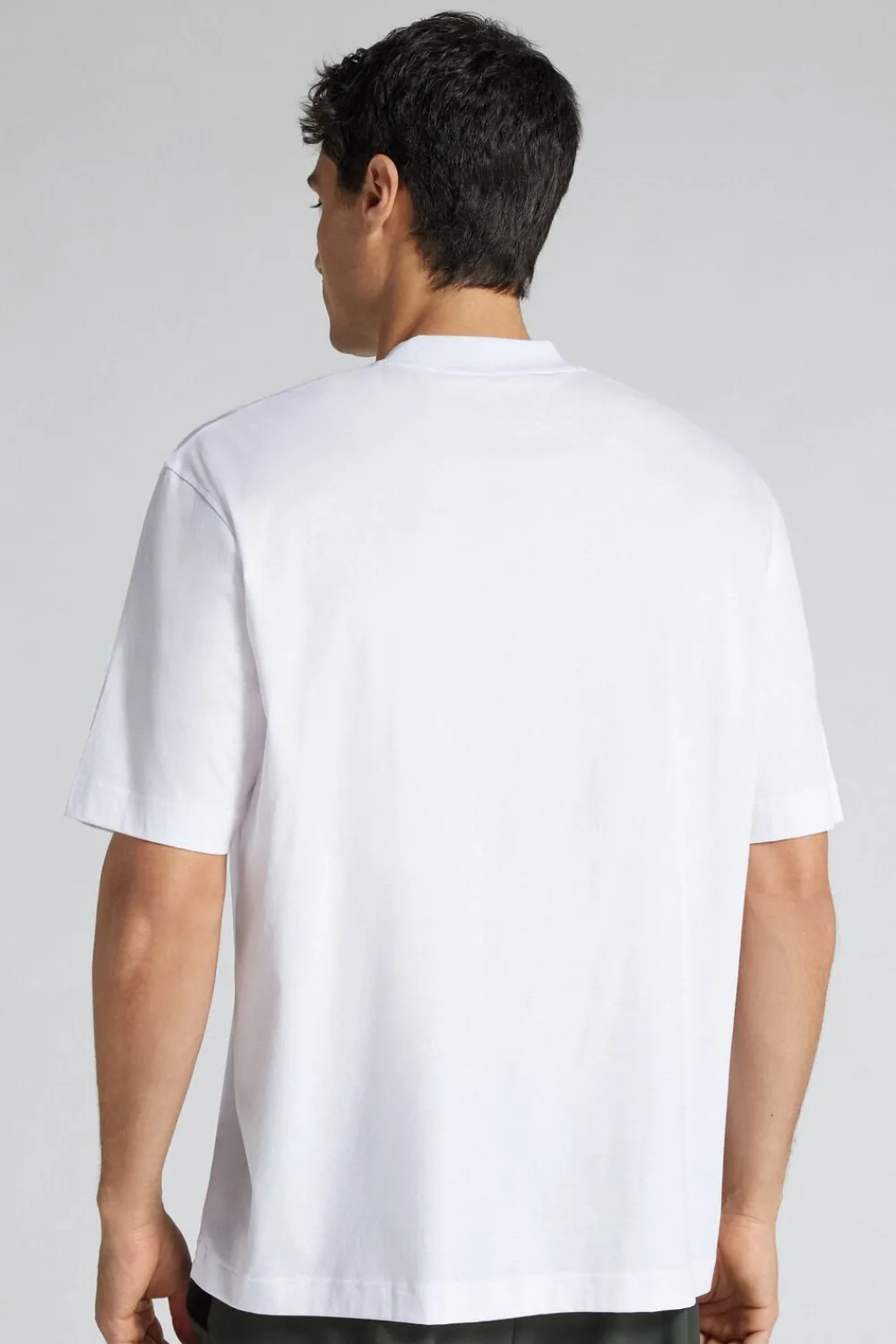 T-shirty|Merceryzowana Bawełna Filo Premium>Intimissimi T-shirt Oversize z Merceryzowanej Bawełny Superlight filo Premium biały - 001 - biały