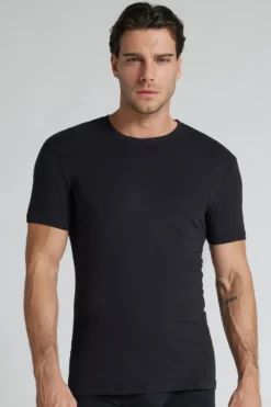 T-shirty|Bawełna Superior Extrafine>Intimissimi T-shirt z Bawełny Natural Fresh czarny - 019 - czarny