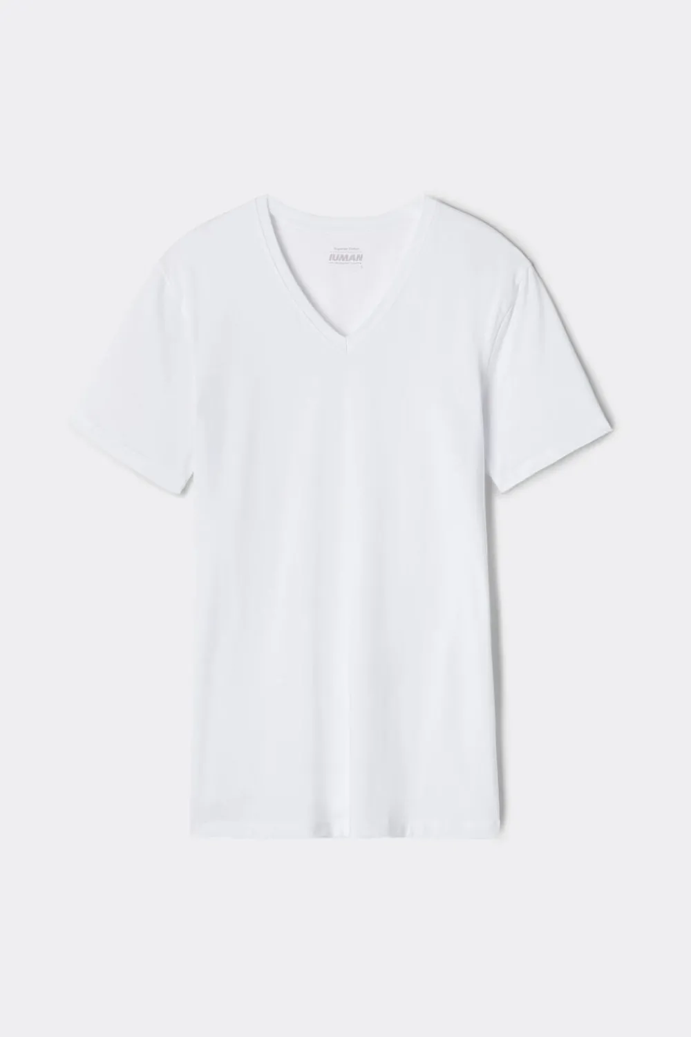T-shirty|Bawełna Superior>Intimissimi T-shirt z Dekoltem w Kształcie Litery V z Elastycznej Bawełny Superior biały - 001 - biały