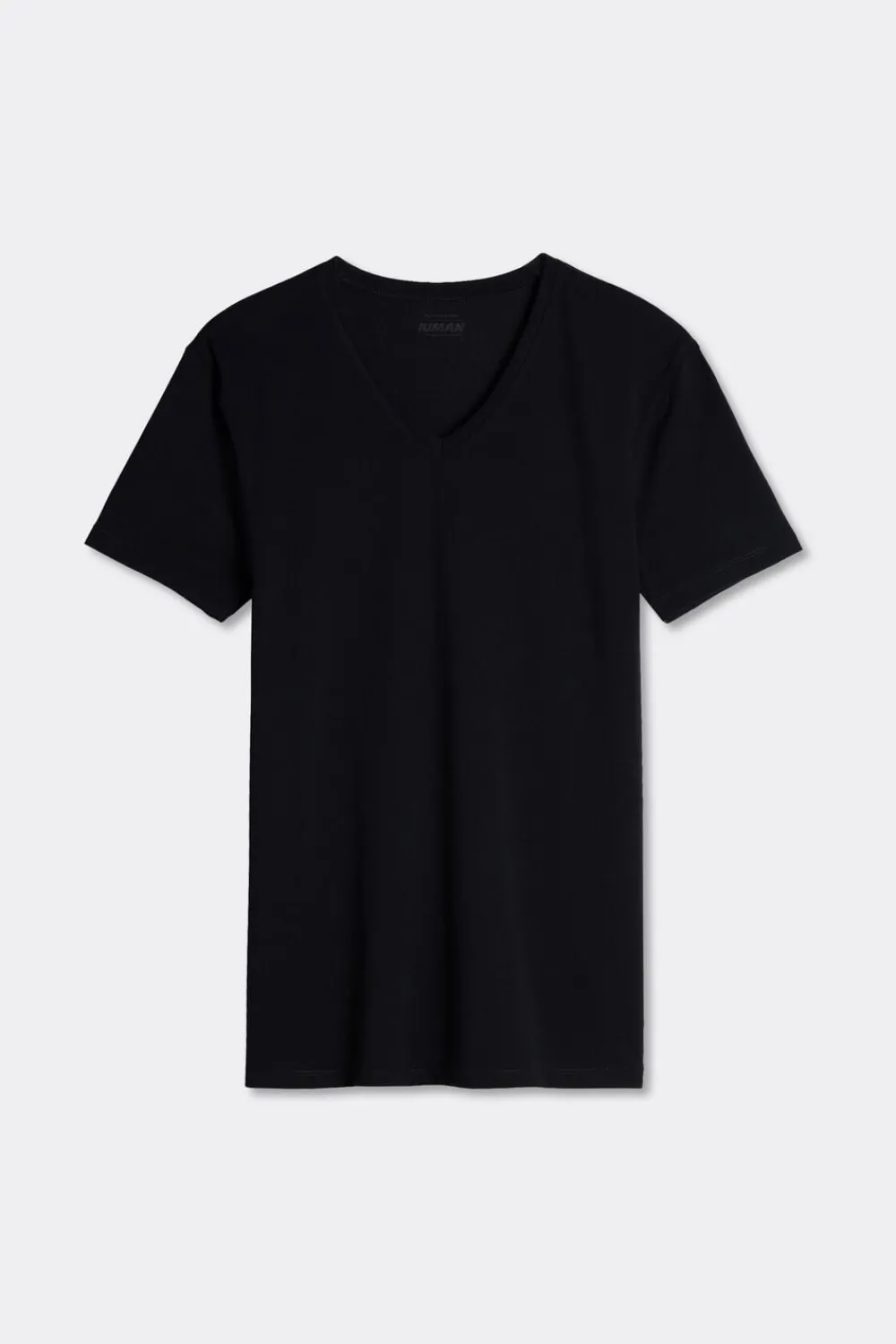 T-shirty|Bawełna Superior>Intimissimi T-shirt z Dekoltem w Kształcie Litery V z Elastycznej Bawełny Superior czarny - 019 - czarny