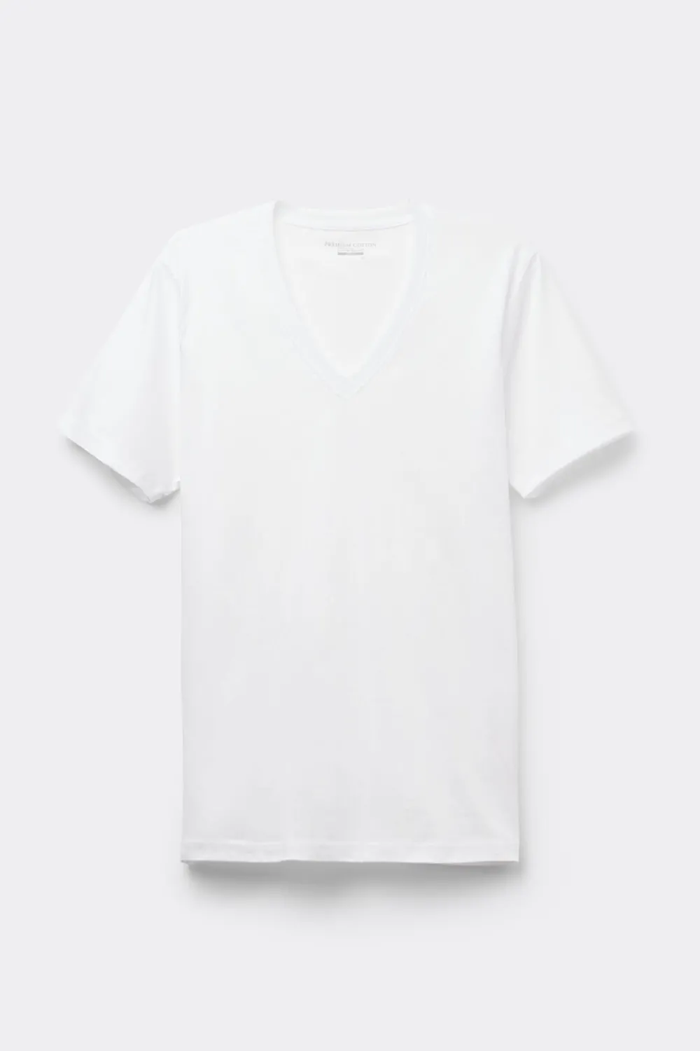 T-shirty|Merceryzowana Bawełna Filo Premium>Intimissimi T-shirt z Dekoltem w Kształcie Litery V z Merceryzowanej Bawełny filo Premium biały - 001 - biały
