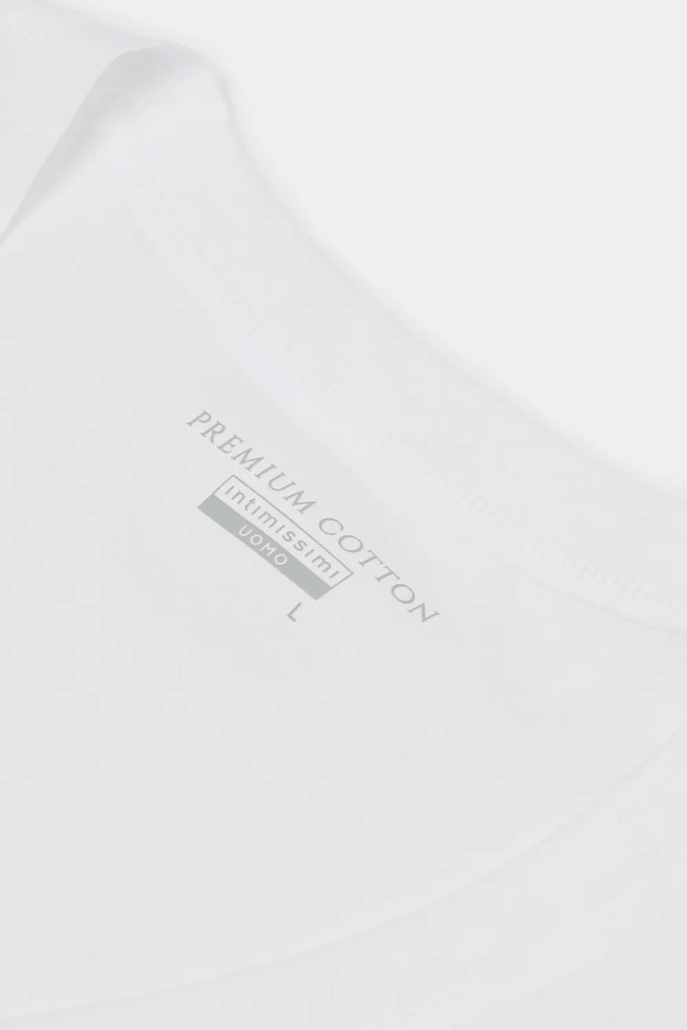 T-shirty|Merceryzowana Bawełna Filo Premium>Intimissimi T-shirt z Dekoltem w Kształcie Litery V z Merceryzowanej Bawełny filo Premium biały - 001 - biały