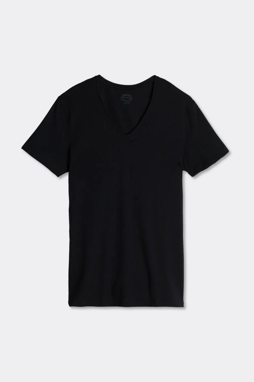 T-shirty|Bawełna Superior>Intimissimi T-shirt z Dekoltem w Kształcie Litery V z Bawełny Superior Extrafine czarny - 019 - czarny