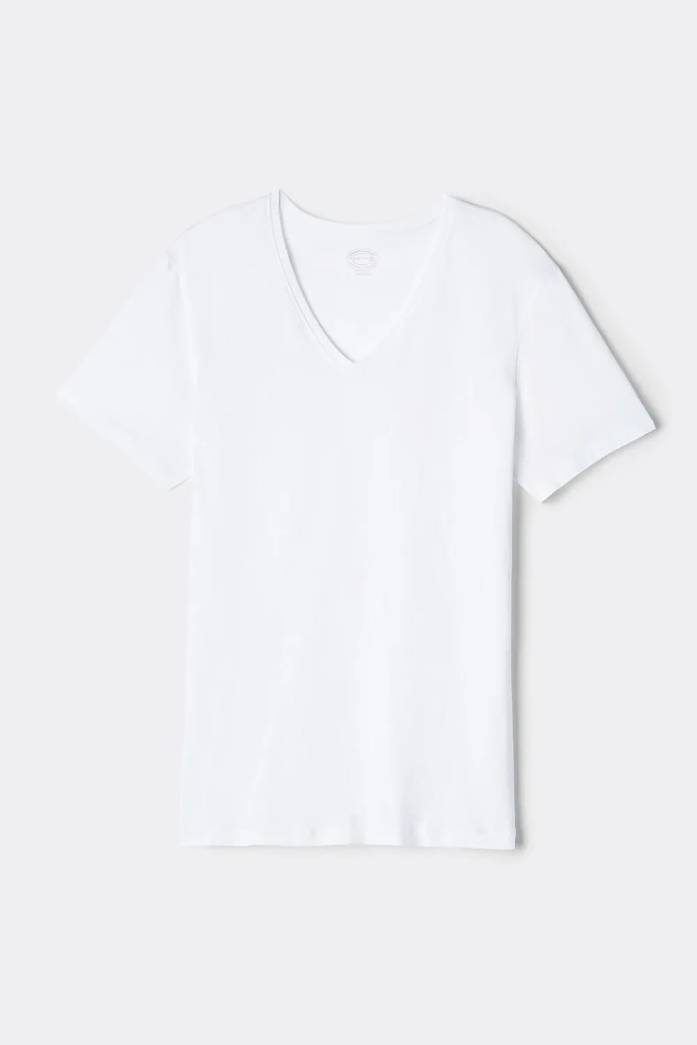 T-shirty|Bawełna Superior>Intimissimi T-shirt z Dekoltem w Kształcie Litery V z Bawełny Superior Extrafine biały - 001 - biały