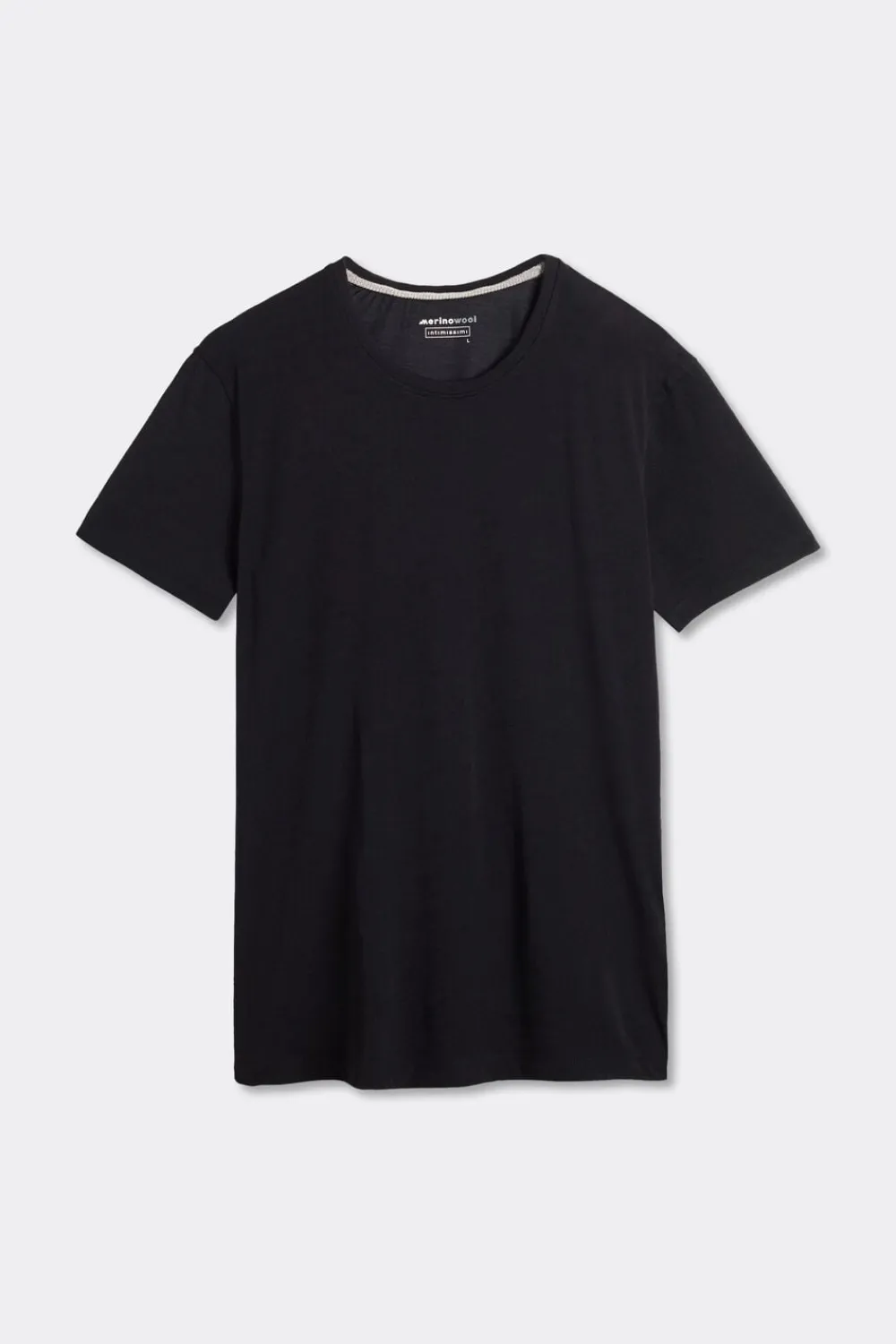 T-shirty|Wełna Merino>Intimissimi T-shirt z Krótkim Rękawem z Wełny Merino czarny - 019 - czarny