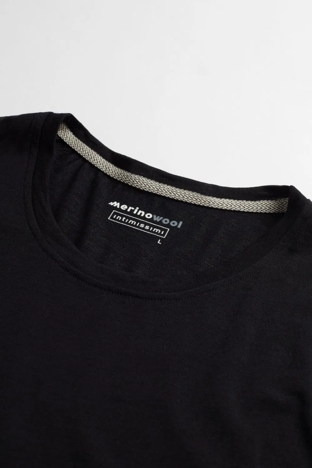 T-shirty|Wełna Merino>Intimissimi T-shirt z Krótkim Rękawem z Wełny Merino czarny - 019 - czarny