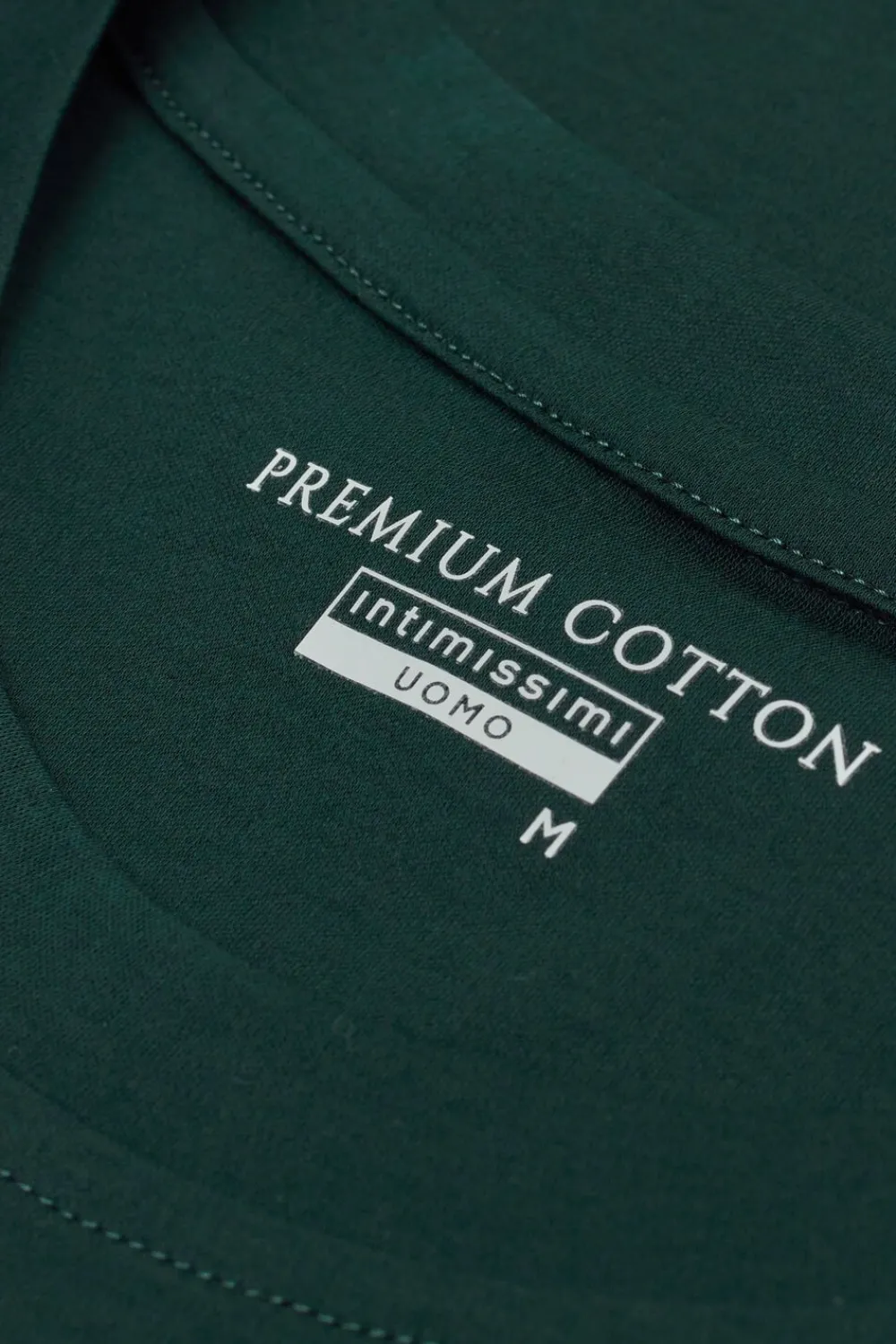 T-shirty|Merceryzowana Bawełna Filo Premium>Intimissimi T-shirt z Merceryzowanej Bawełny filo Premium zielony - 132j - verde scuro