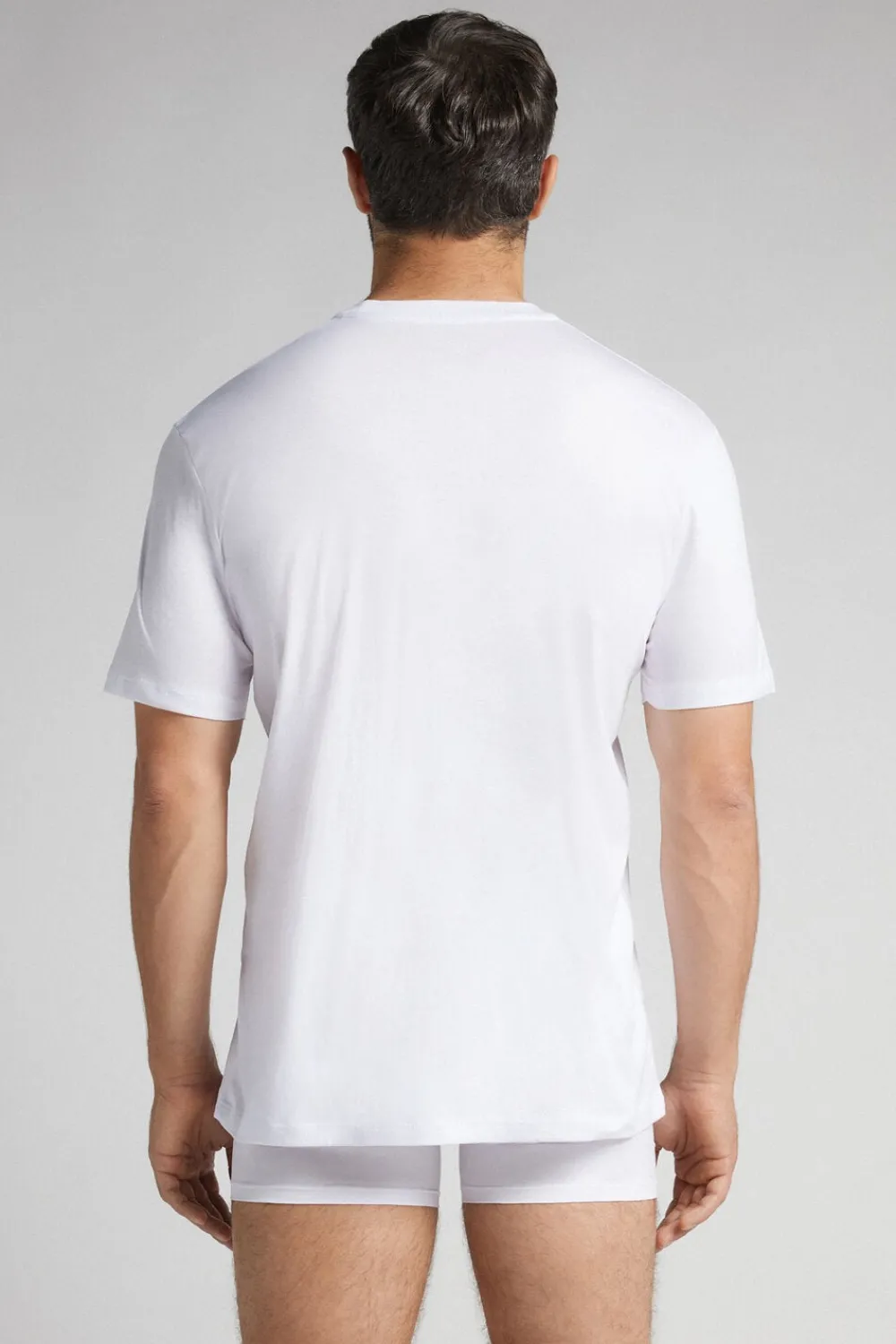 T-shirty|Merceryzowana Bawełna Filo Premium>Intimissimi T-shirt z Merceryzowanej Bawełny Superlight filo Premium biały - 001 - biały