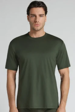 T-shirty|Merceryzowana Bawełna Filo Premium>Intimissimi T-shirt z Merceryzowanej Bawełny Superlight filo Premium zielony - 165k - verde salvia