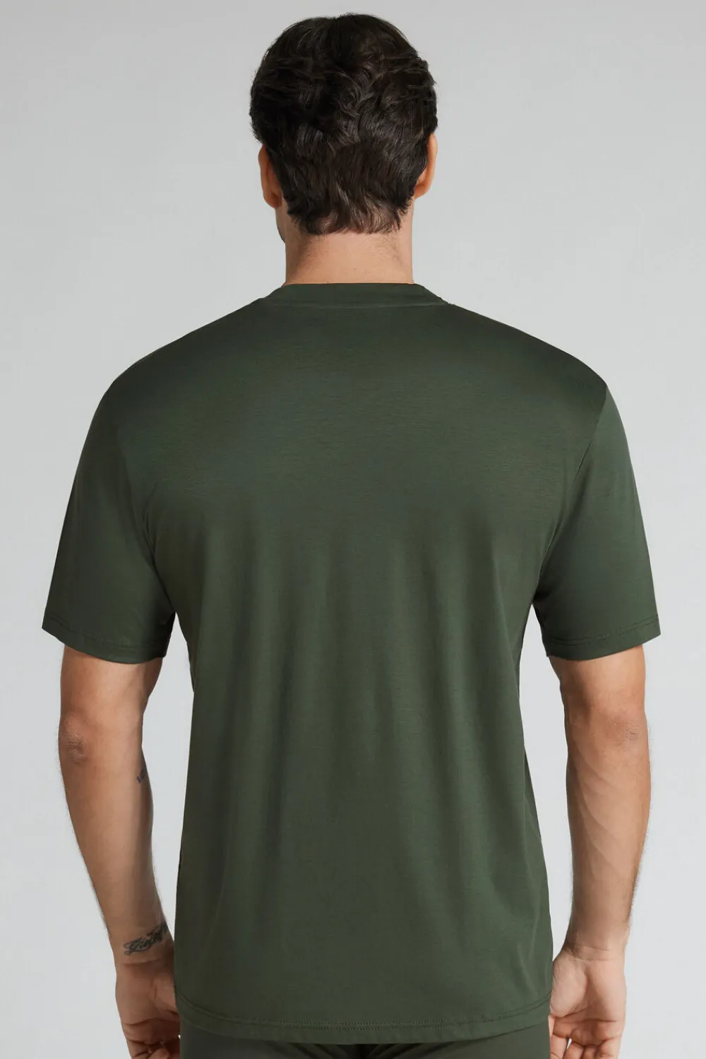 T-shirty|Merceryzowana Bawełna Filo Premium>Intimissimi T-shirt z Merceryzowanej Bawełny Superlight filo Premium zielony - 165k - verde salvia