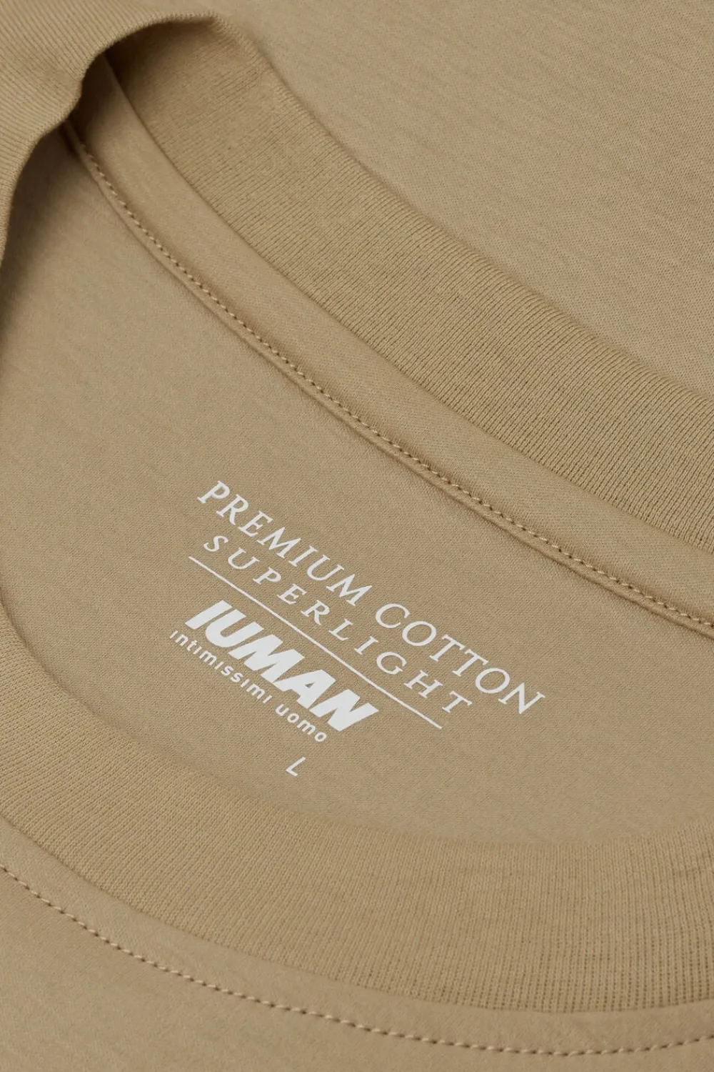 T-shirty|Merceryzowana Bawełna Filo Premium>Intimissimi T-shirt z Merceryzowanej Bawełny Superlight filo Premium beige - 142k - warm sand