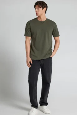 T-shirty>Intimissimi T-shirt z Piki Washed Collection zielony - 095k - verde truck delave'