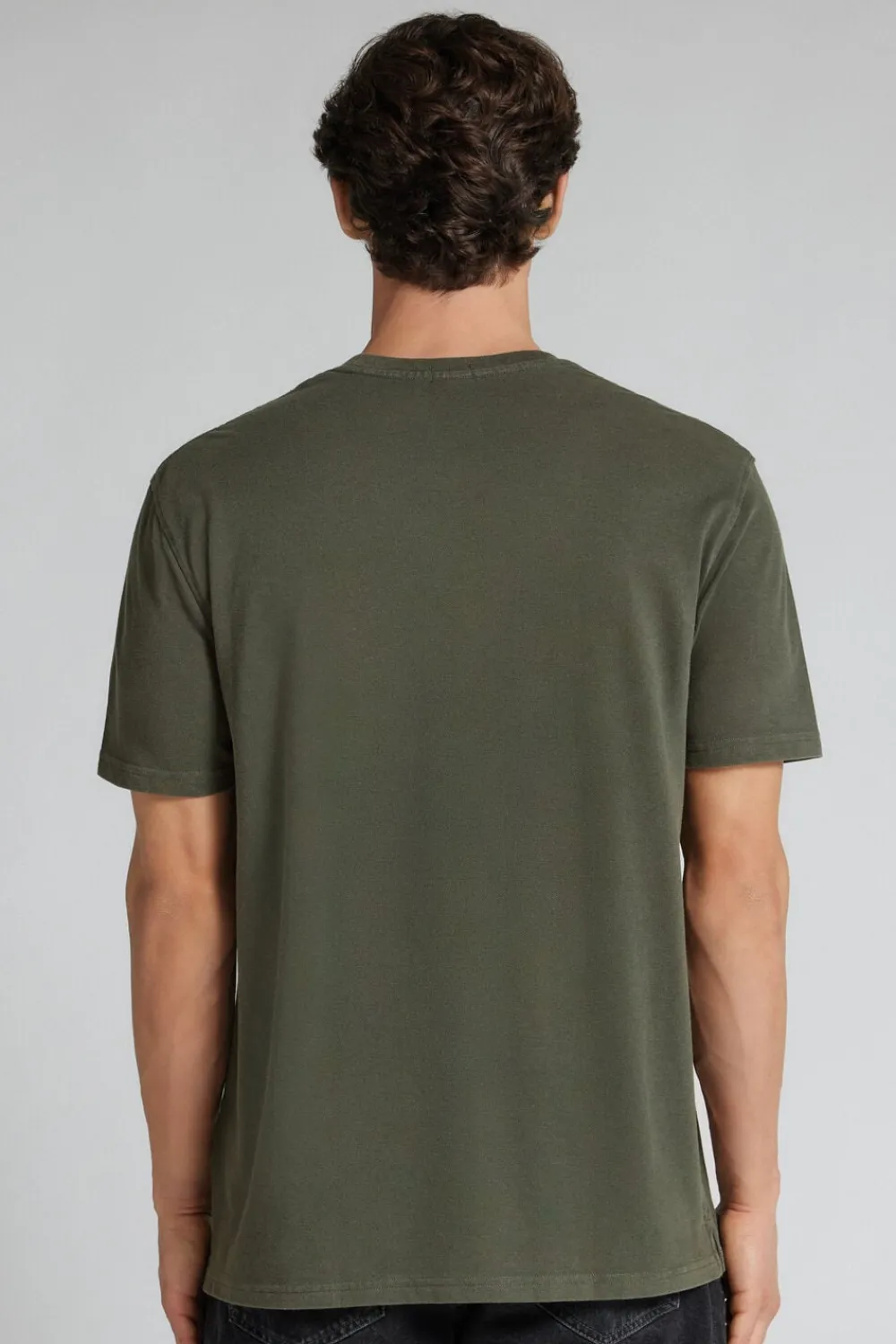 T-shirty>Intimissimi T-shirt z Piki Washed Collection zielony - 095k - verde truck delave'