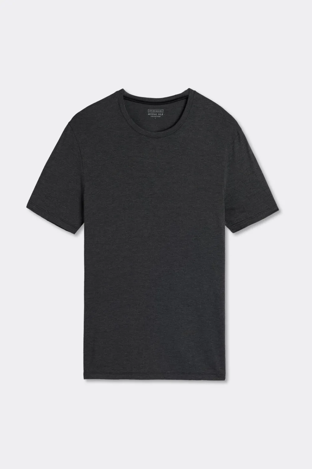 T-shirty|Soft Silk>Intimissimi T-shirt z Tkaniny Soft Silk szary - 040 - grigio scuro melange