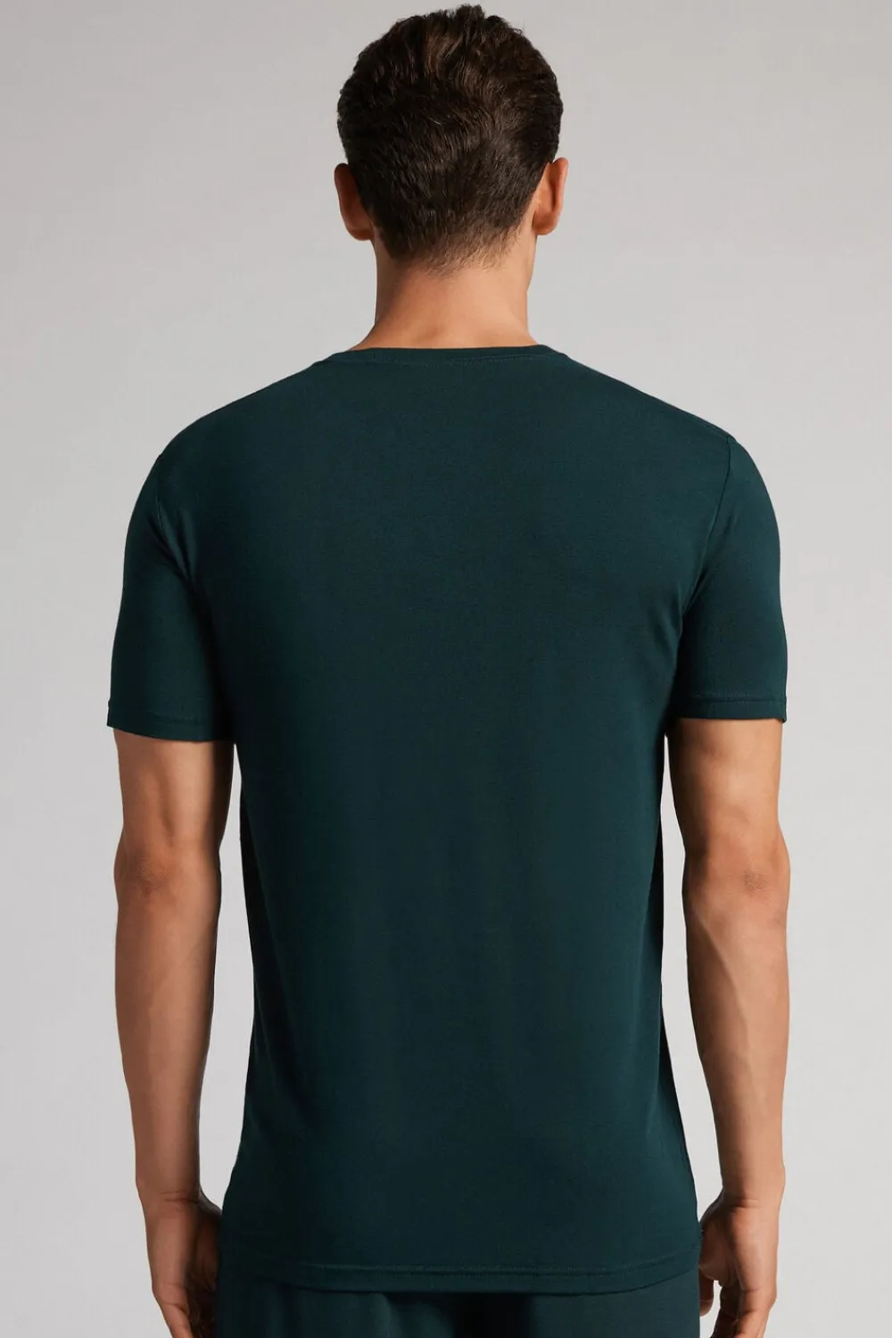 T-shirty|Soft Silk>Intimissimi T-shirt z Tkaniny Soft Silk zielony - 132j - verde scuro