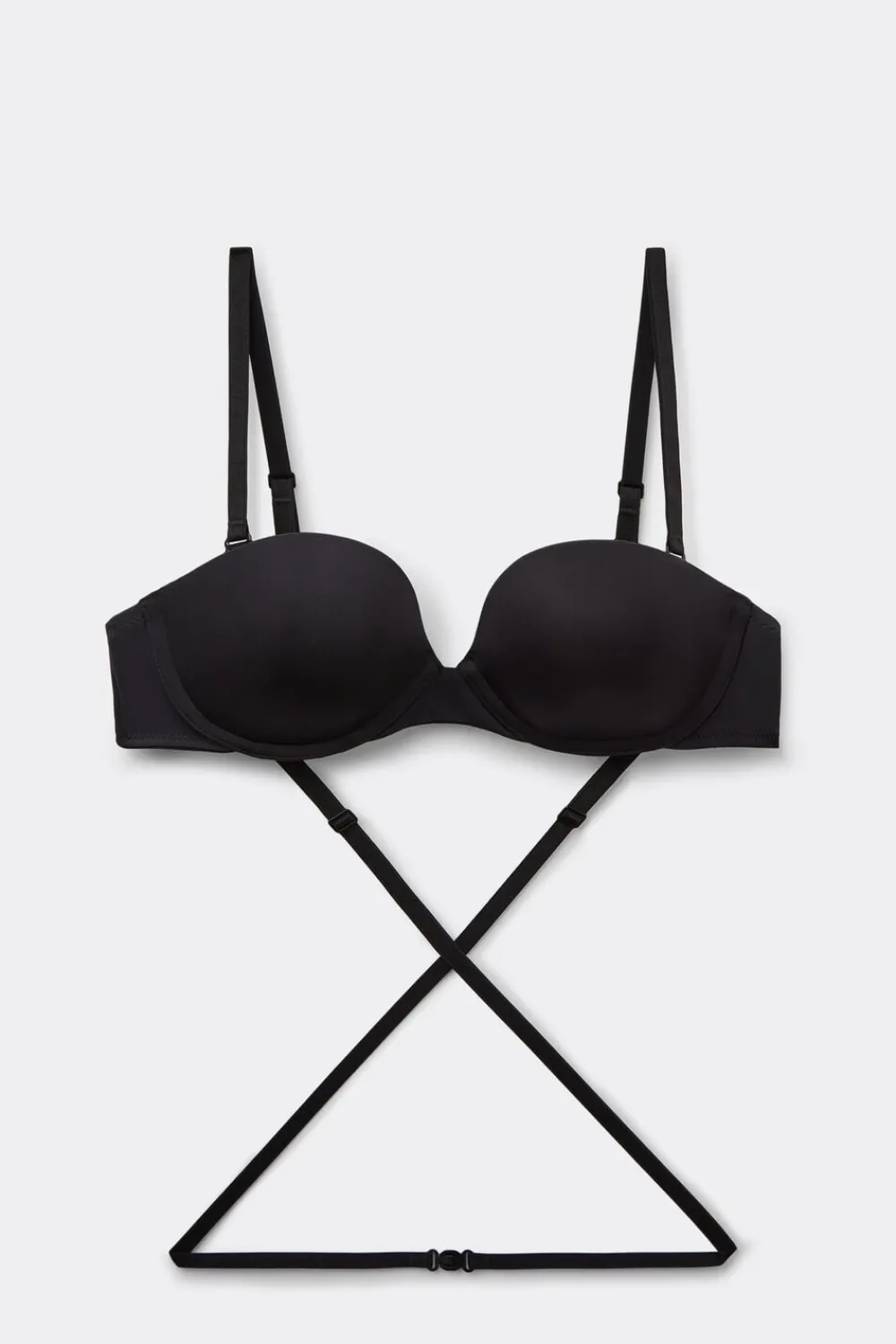 Balkonetki|Z Fiszbinami>Intimissimi Wielofunkcyjny Biustonosz Balkonetka Anna z Mikrofibry Ultralight czarny - 019 - czarny